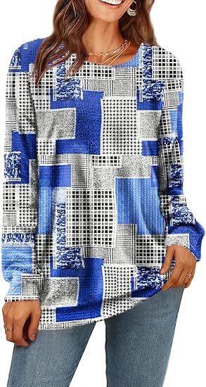 Women Christmas Sweater Graphic Printed Oversized Pullover Sweaters Casual Loose Knit Tops S01