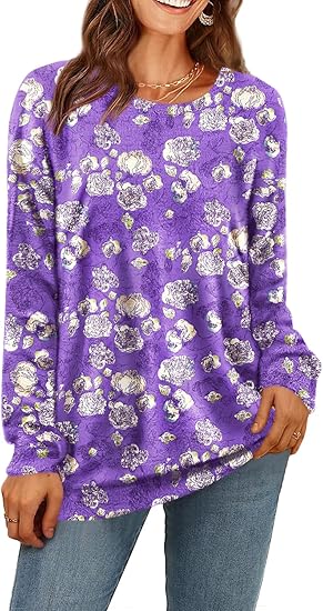 Women Christmas Sweater Graphic Printed Oversized Pullover Sweaters Casual Loose Knit Tops S01